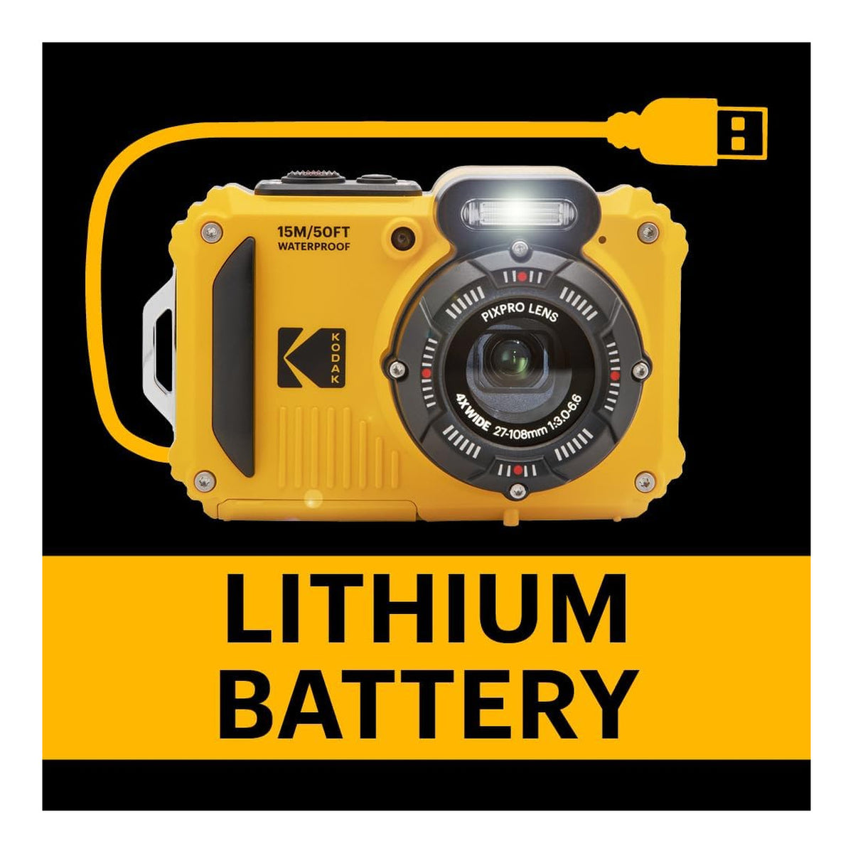 Kodak PIXPRO WPZ2YL 16MP Waterproof Digital Camera
