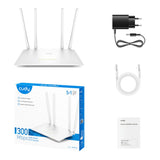Cudy WR300S Wireless Router - 2.4Ghz Wi-Fi 4 Router White