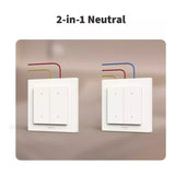 Aqara Light Switch H2 EU 2-in-1 With Neutral and No Neutral 2 Buttons 1 Channel WS-K07D