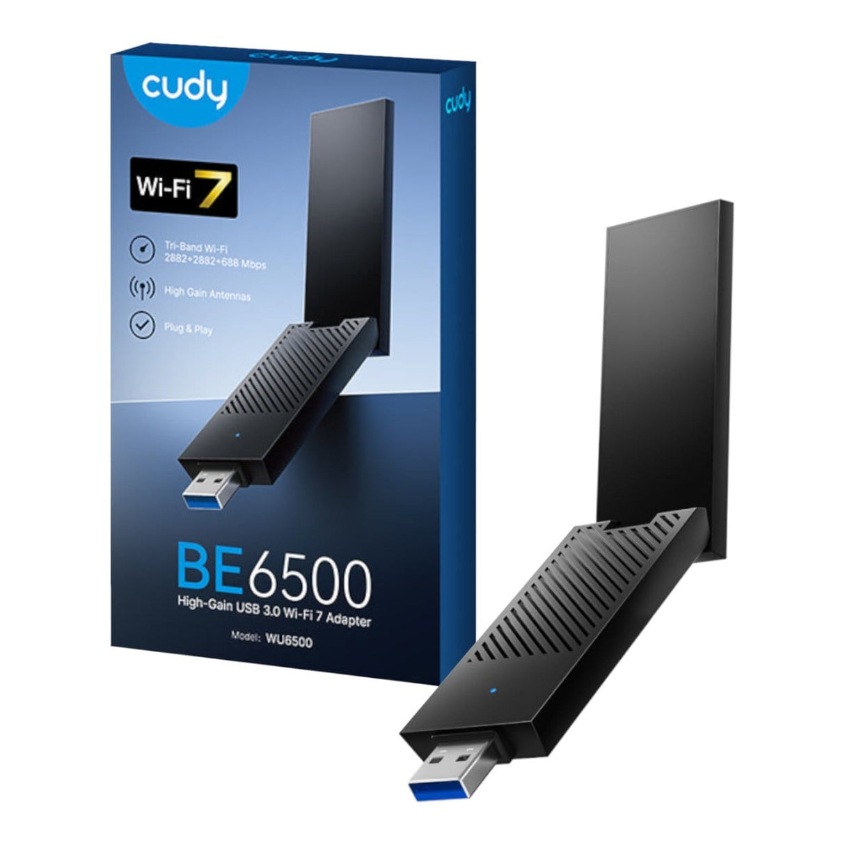 Cudy WU6500 BE6500 Tir-Band Wi-Fi 7 USB 3.0 Adapter