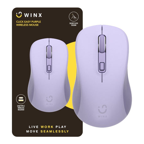 WINX CLICK Easy 1600DPI 2.4GHz Wireless Mouse Purple WX-KB111
