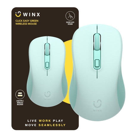 WINX CLICK Easy 1600DPI 2.4GHz Wireless Mouse Green WX-KB112