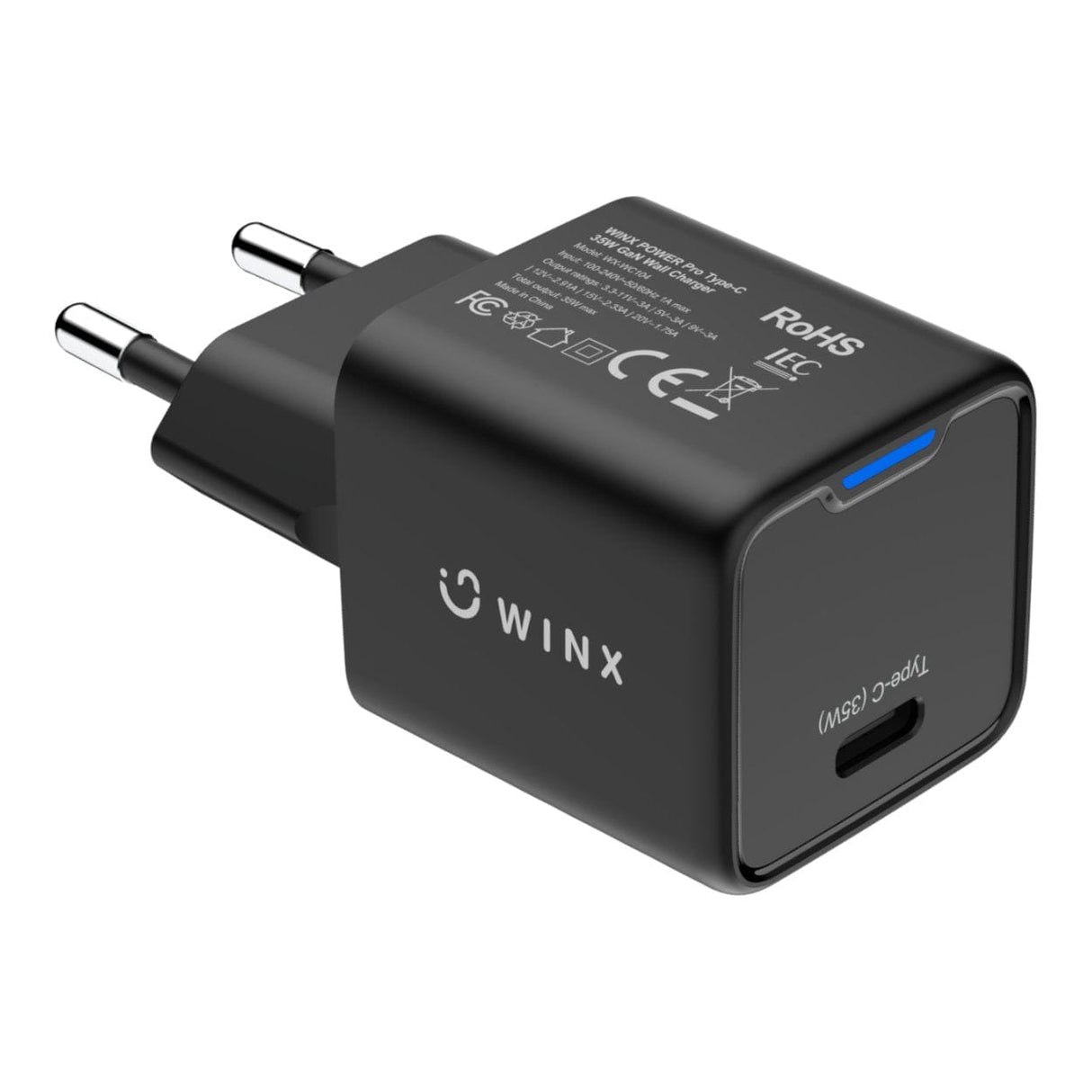WINX 35W Power Fast Type-C GaN Wall Charger Black WX-WC104