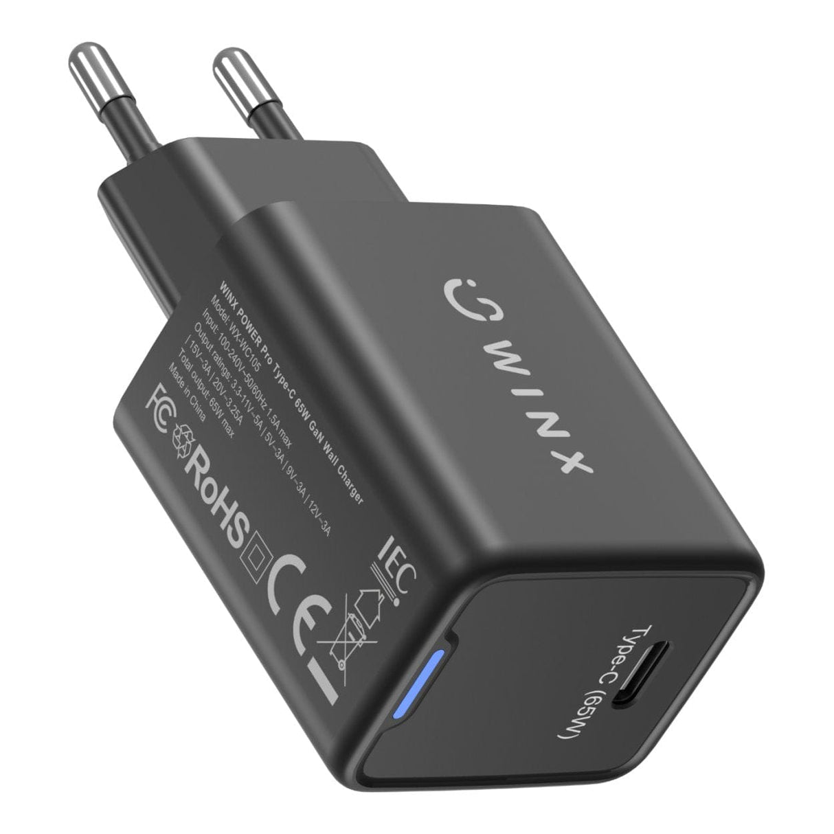 WINX 65W Power Pro Type-C GaN Wall Charger Black WX-WC105