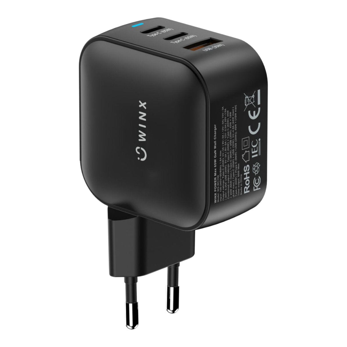 WINX 65W Power Max GaN Wall Charger Black WX-WC108