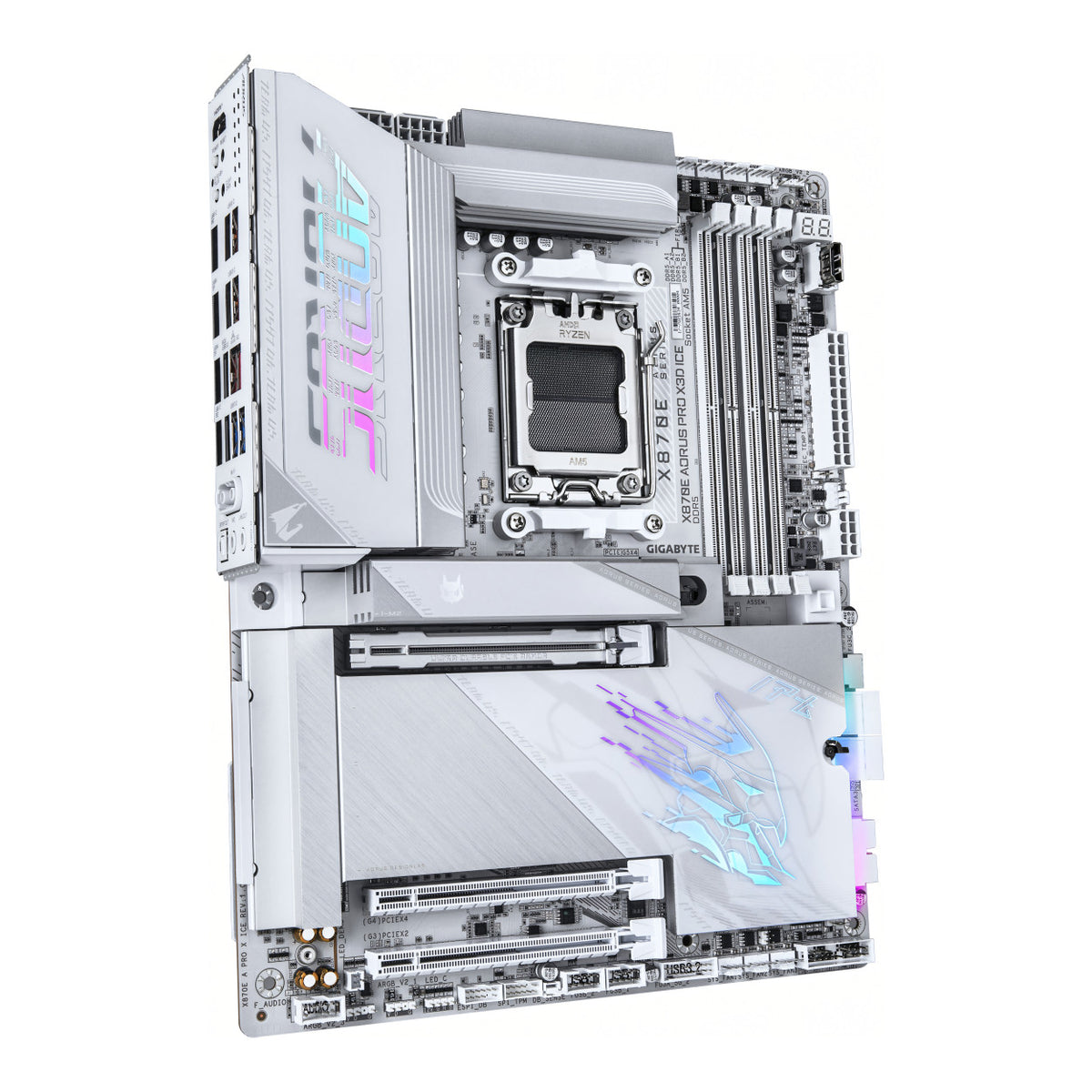 Gigabyte X870E AORUS Pro X3D ICE AMD Socket AM5 ATX Motherboard X870E A PRO X ICE
