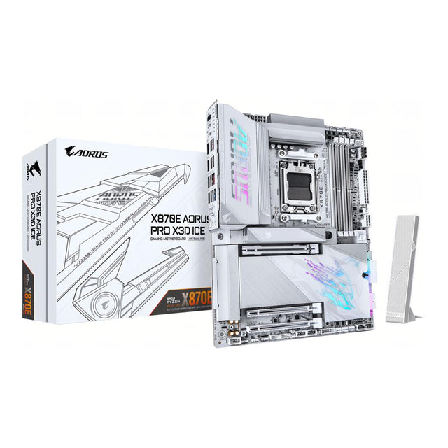Gigabyte X870E AORUS Pro X3D ICE AMD Socket AM5 ATX Motherboard X870E A PRO X ICE