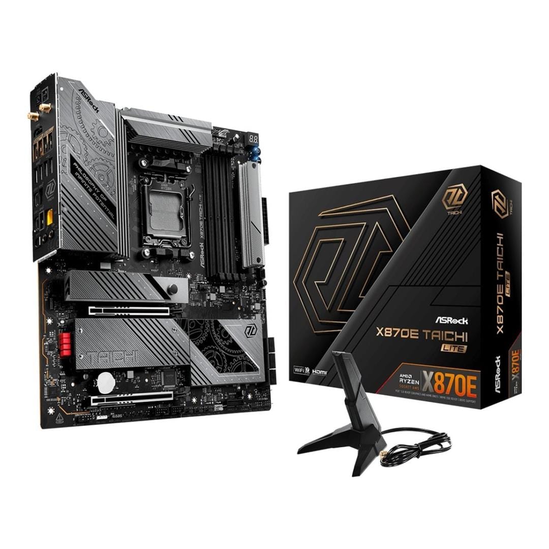 未使用 AMD ASRock X870E TAICHI SOCKET AM5 ASRock X870E Taichi Lite WiFi 7 AMD Socket AM5 EATX Motherboard