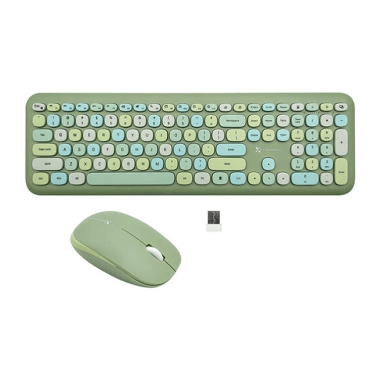 X9 Performance Wireless Keyboard and Mouse Combo Light Green X9RFCOLOR