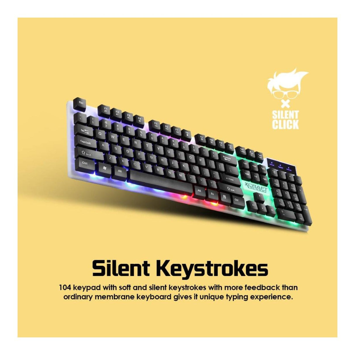 Alcatroz X-Craft XC 1000 Gaming USB Wired Keyboard and Mouse Combo Black XC1000BLK