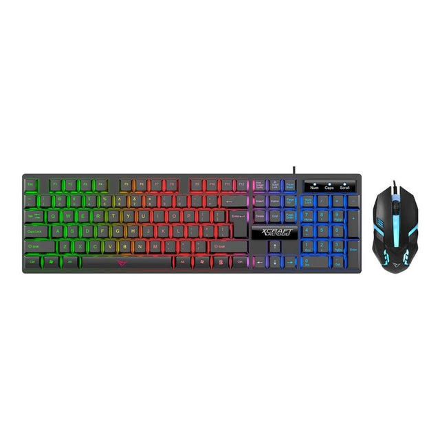 Alcatroz X-Craft XC 1000 Gaming USB Wired Keyboard and Mouse Combo Black XC1000BLK