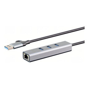 LinkQnet 3-Port USB 3.0 Hub with Gigabit LAN XF-U3CR01C