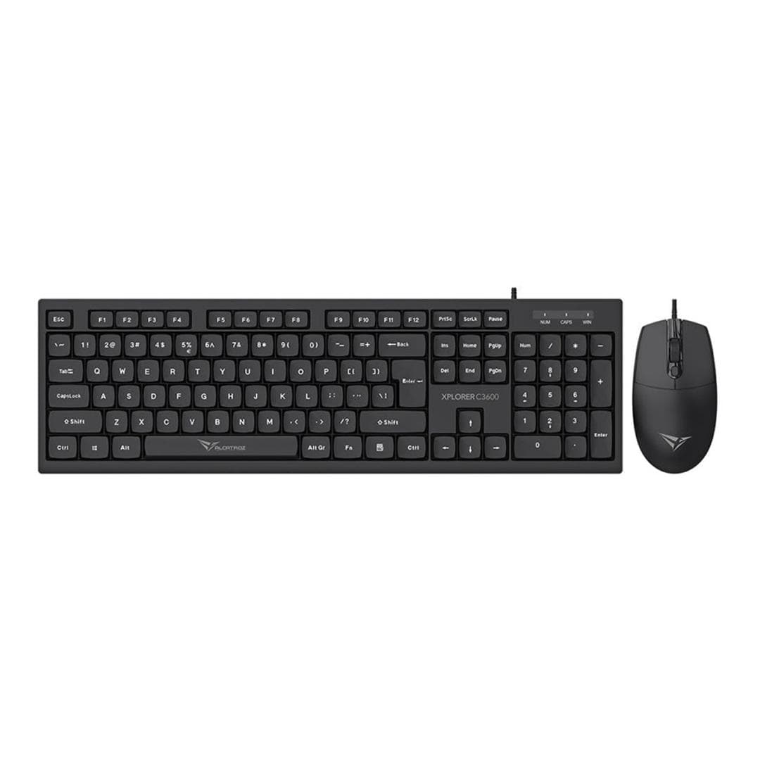 Alcatroz Xplorer C3600 Wired Keyboard and Mouse Combo Black XPLORERC3600