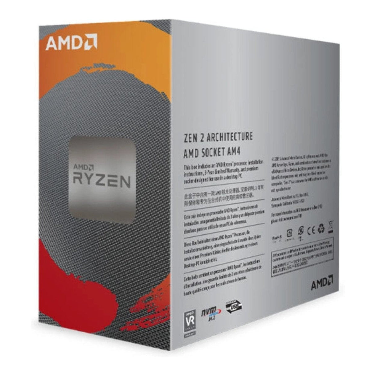 AMD Ryzen 5 3400G CPU - 4-core Socket AM4 3.7GHz Processor YD3400C5FHSBX