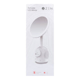 ZEN Unify Series 15W Wireless Phone Charger with Bluetooth Speaker Clock and Mirror White ZN-8405-WT