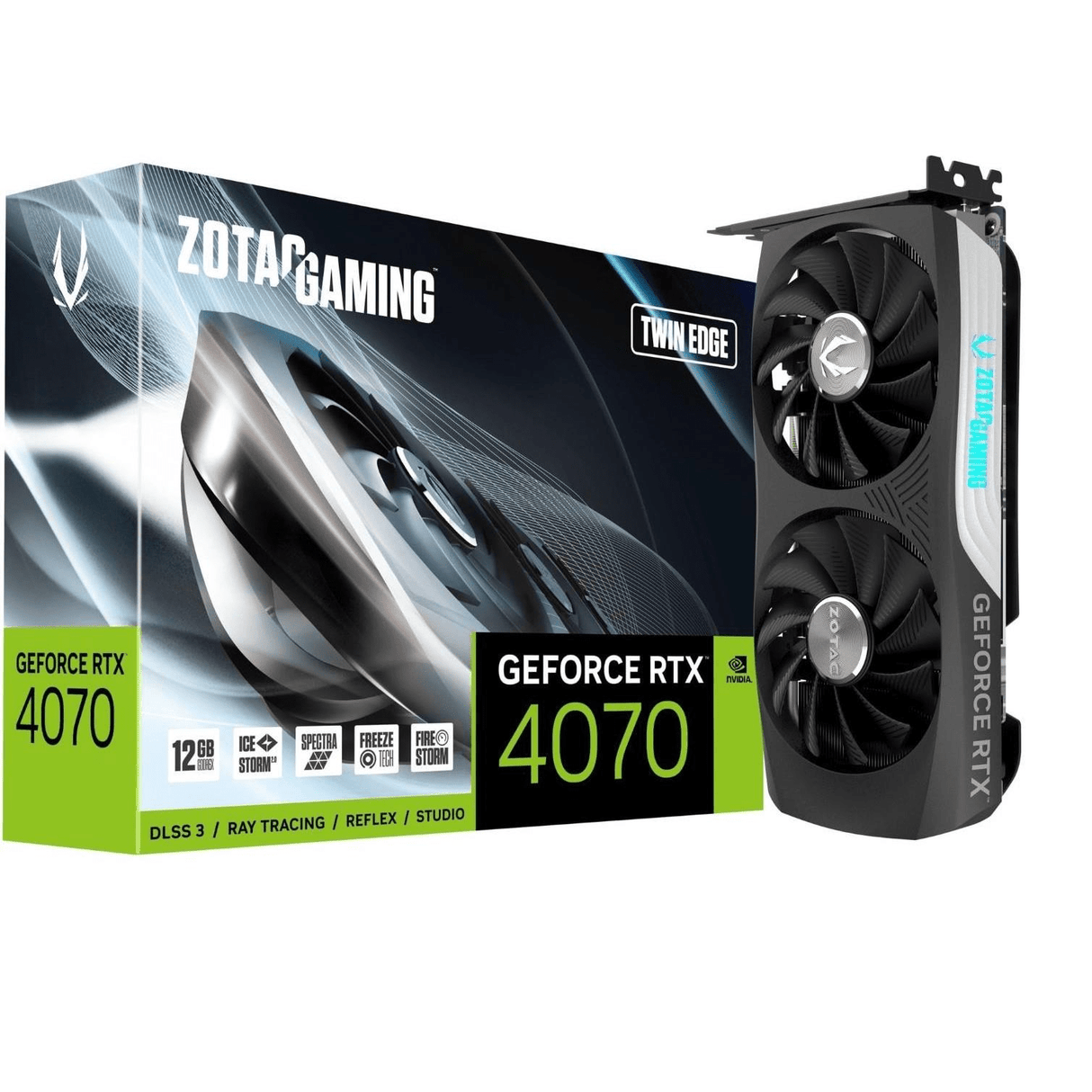 Zotac Nvidia GeForce RTX 4070 Twin Edge 12GB GDDR6X Graphics Card ZT-D40700E-10M