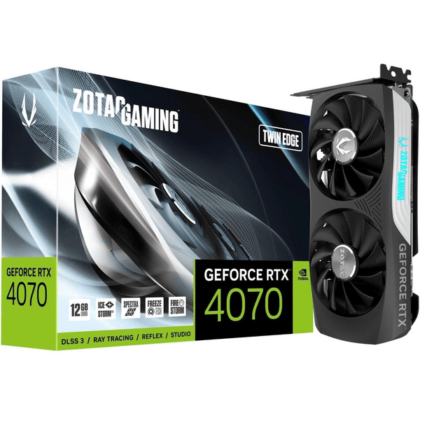 Zotac Nvidia GeForce RTX 4070 Twin Edge 12GB GDDR6X Graphics Card ZT-D40700E-10M