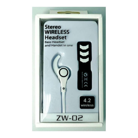 Geeko Wireless Bluetooth Earphones White ZW-02-WHT
