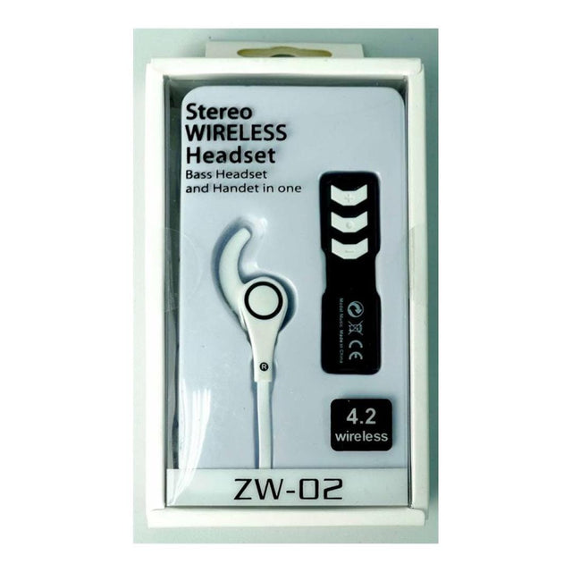 Geeko Wireless Bluetooth Earphones White ZW-02-WHT