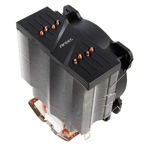 Antec A400 RGB CPU Cooler 120mm Black and Copper Metallic 1800rpm 0-761345-10921-5