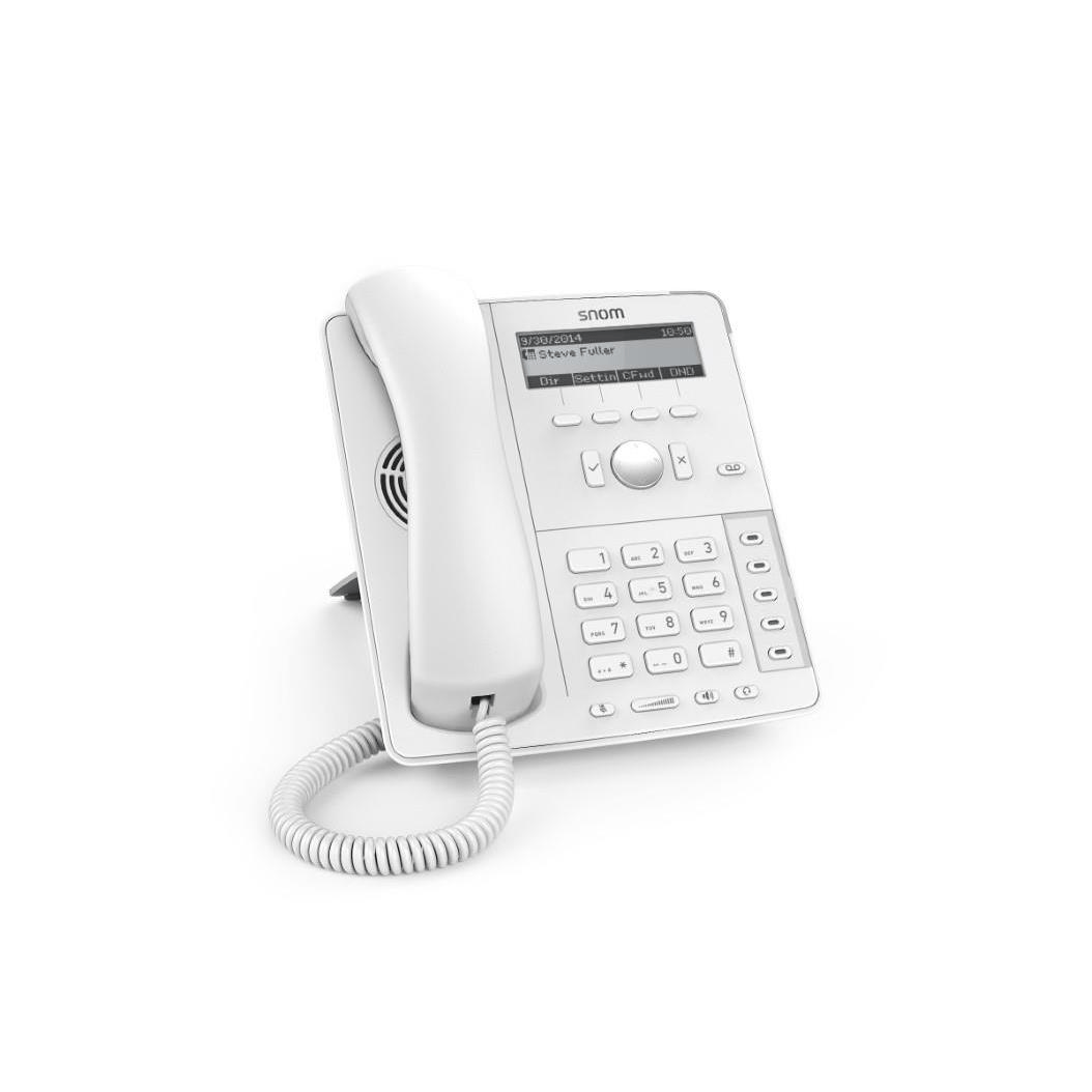 Snom D715 4-line Desktop SIP Phone Wideband Audio in White Graphical Display USB M-D715W D715W - No PSU Included