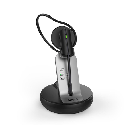 Snom A170 Over the Ear Noise Cancellation Wireless DECT Headset Black 4387