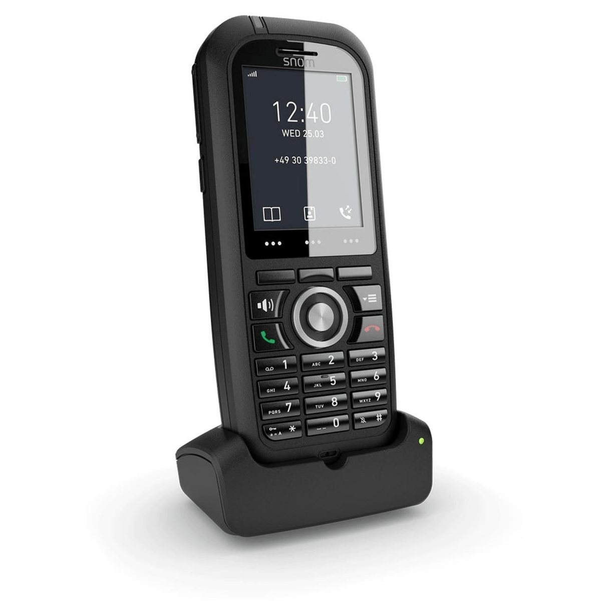 Snom M80 DECT telephone handset Caller ID Black Ruggedized SIP Phone with Charging Base 4424