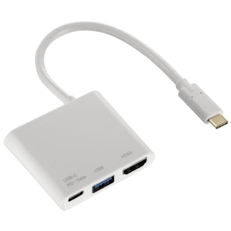 Hama USB Type-C 3-in-1 Multiport Adapter for USB 3.1 and HDMI and USB-C White 00135728