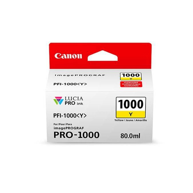 Canon PFI-1000 Yellow Printer Ink Cartridge Original 0549C001 Single-pack