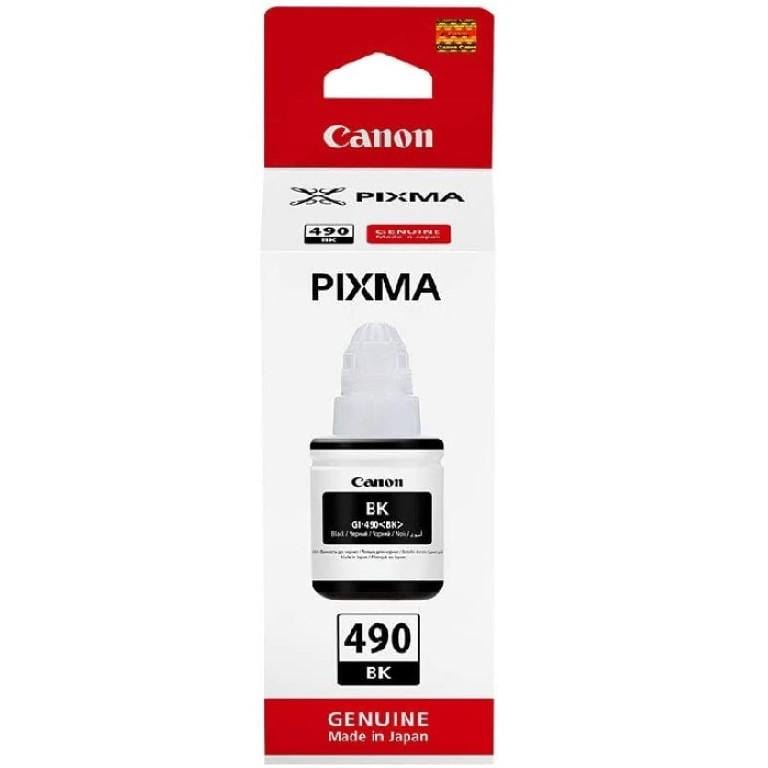 Canon GI-490PGBK Black Printer Ink Cartridge Original 0663C001 Single-pack