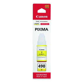 Canon GI-490Y Yellow Printer Ink Cartridge Original 0666C001 Single-pack