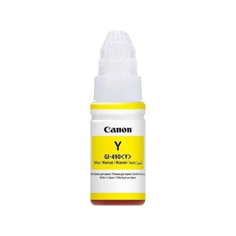 Canon GI-490Y Yellow Printer Ink Cartridge Original 0666C001 Single-pack