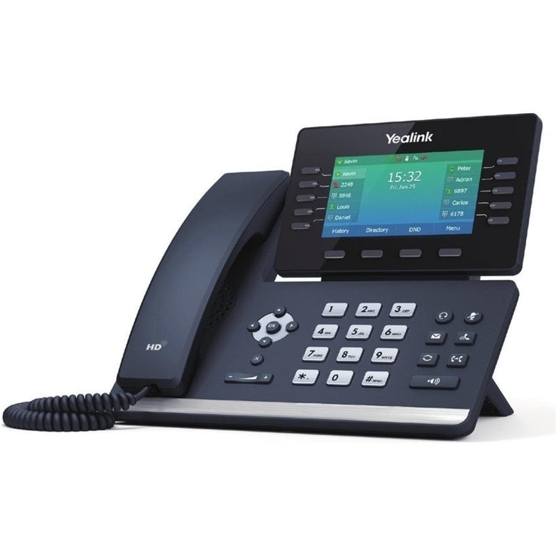 Yealink T54W Dual Band Wi-Fi IP Phone Excludes PSU Sip-T54W Black 10 Lines LCD Wi-Fi