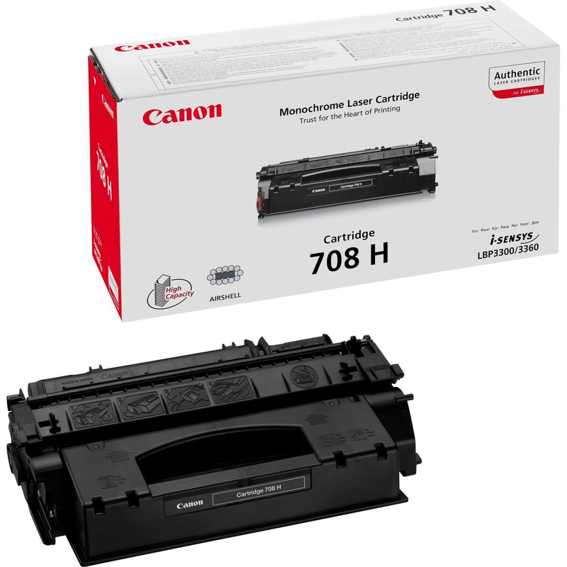 Canon 708H Black Toner Cartridge 6,000 Pages Original 0917B002 Single-pack