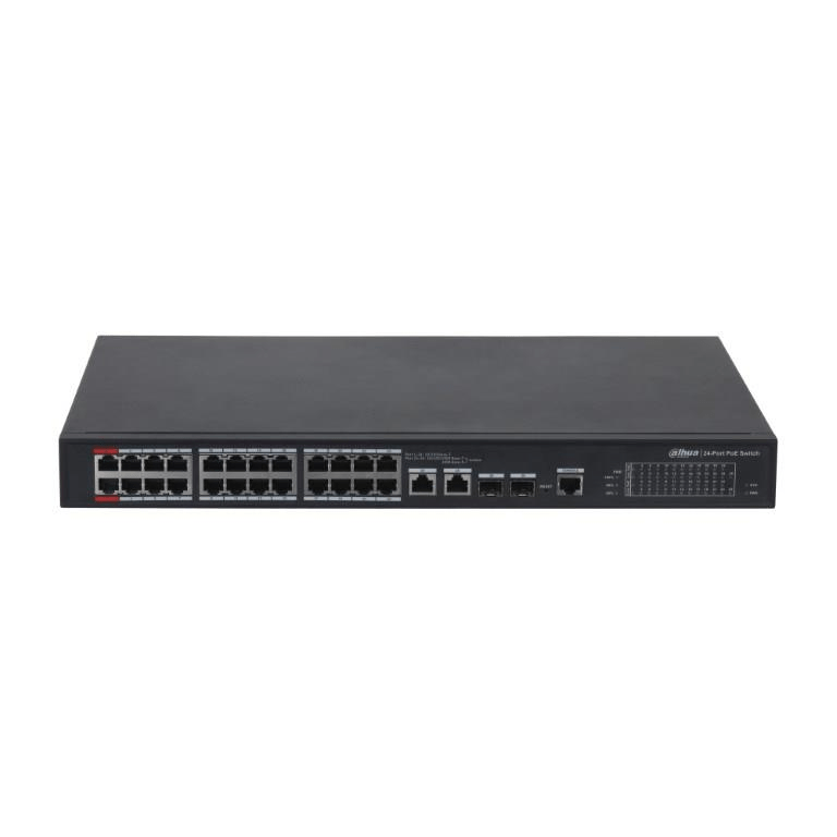 Dahua 24-port Managed Fast Ethernet Switch with Intelligent 240W PoE DH-PFS4226-24ET-240