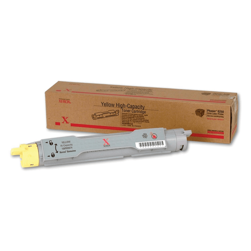 Xerox Phaser 6250 Yellow Toner Cartridge 8,000 Pages Original 106R00674 Single-pack