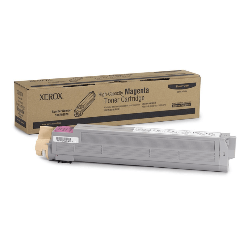 Xerox Phaser 7400 Magenta Toner Cartridge 18,000 Pages Original 106R01078 Single-pack