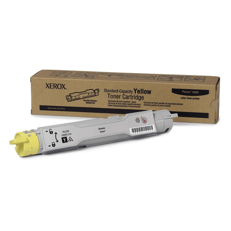 Xerox Phaser 6360 Yellow Toner Cartridge 5,000 Pages Original 106R01216 Single-pack