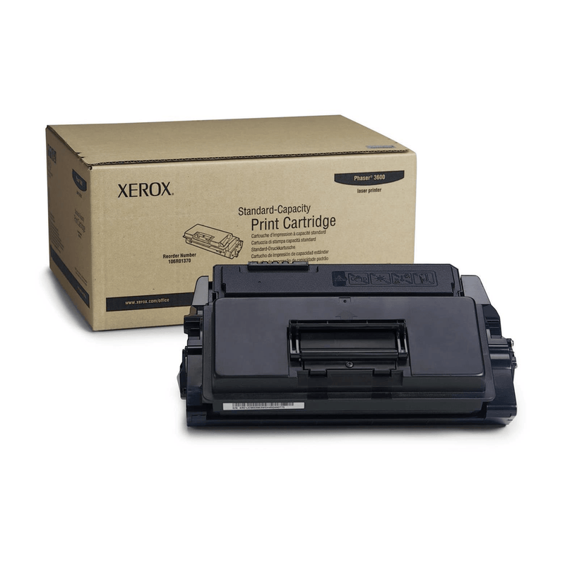 Xerox Phaser 3600 Black Toner Cartridge 7,000 Pages Original 106R01370 Single-pack