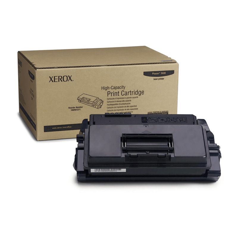 Xerox Phaser 3600 Black Toner Cartridge 14,000 Pages Original 106R01371 Single-pack