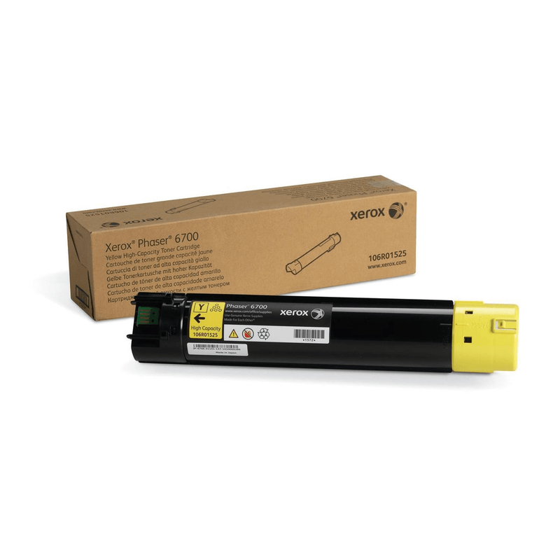 Xerox Phaser 6700 Yellow Toner Cartridge 12,000 Pages Original 106R01525 Single-pack