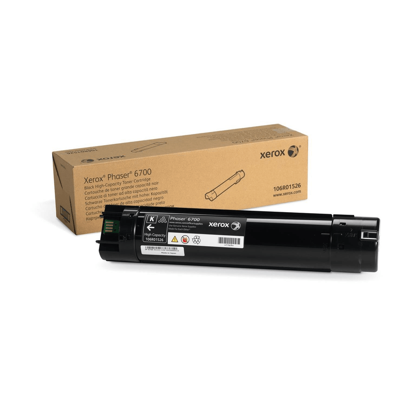 Xerox Phaser 6700 Black Toner Cartridge 18,000 Pages Original 106R01526 Single-pack