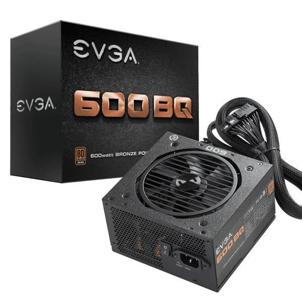 EVGA 80 PLUS Bronze 600W 24-pin ATX Power Supply Black 110-BQ-0600-K1
