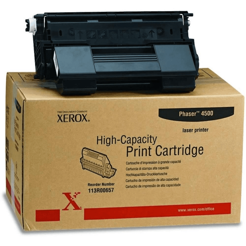 Xerox Phaser 4500 Black Toner Cartridge 18,000 Pages Original 113R00657 Single-pack