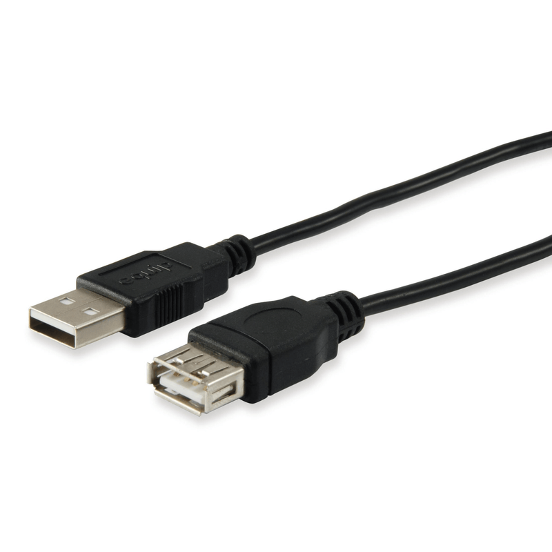 Equip USB 2.0 Type A Extension Cable Male to Female 1.8m Black 128850