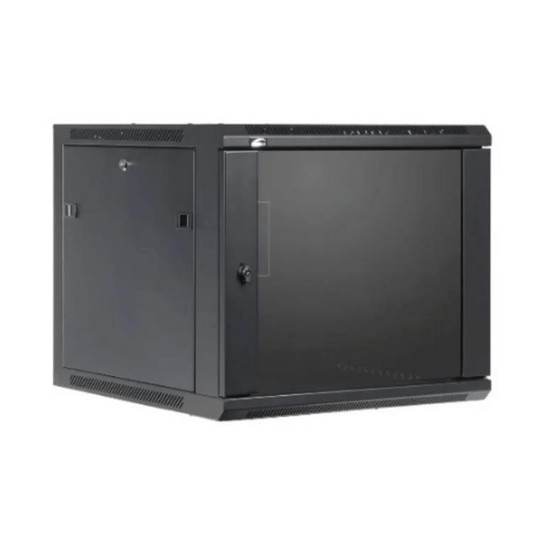 RCT 12U Cabinet Wallmount 600W x 450D Perforated Door 50kg Load 12U-AP412U.PERF.B.PC