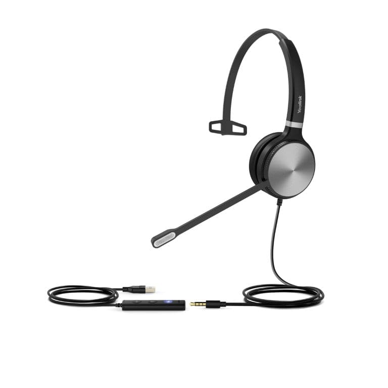 Yealink UH36 Mono Wired Headset with 3.5mm to USB Connection Microsoft Teams Edition 1308010