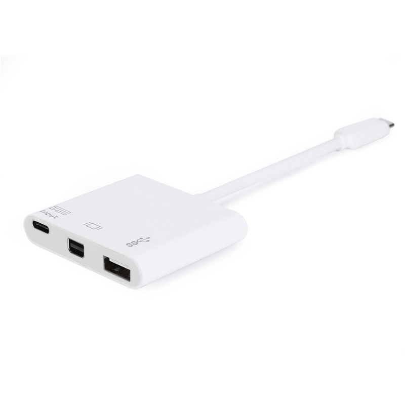 Equip USB Type C to Mini DisPlayPort Female/USB A Female/PD Adapter