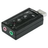 Manhattan USB-A Sound Adapter, USB-A to 3.5mm Mic-in and Audio-Out Ports