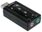 Manhattan USB-A Sound Adapter, USB-A to 3.5mm Mic-in and Audio-Out Ports